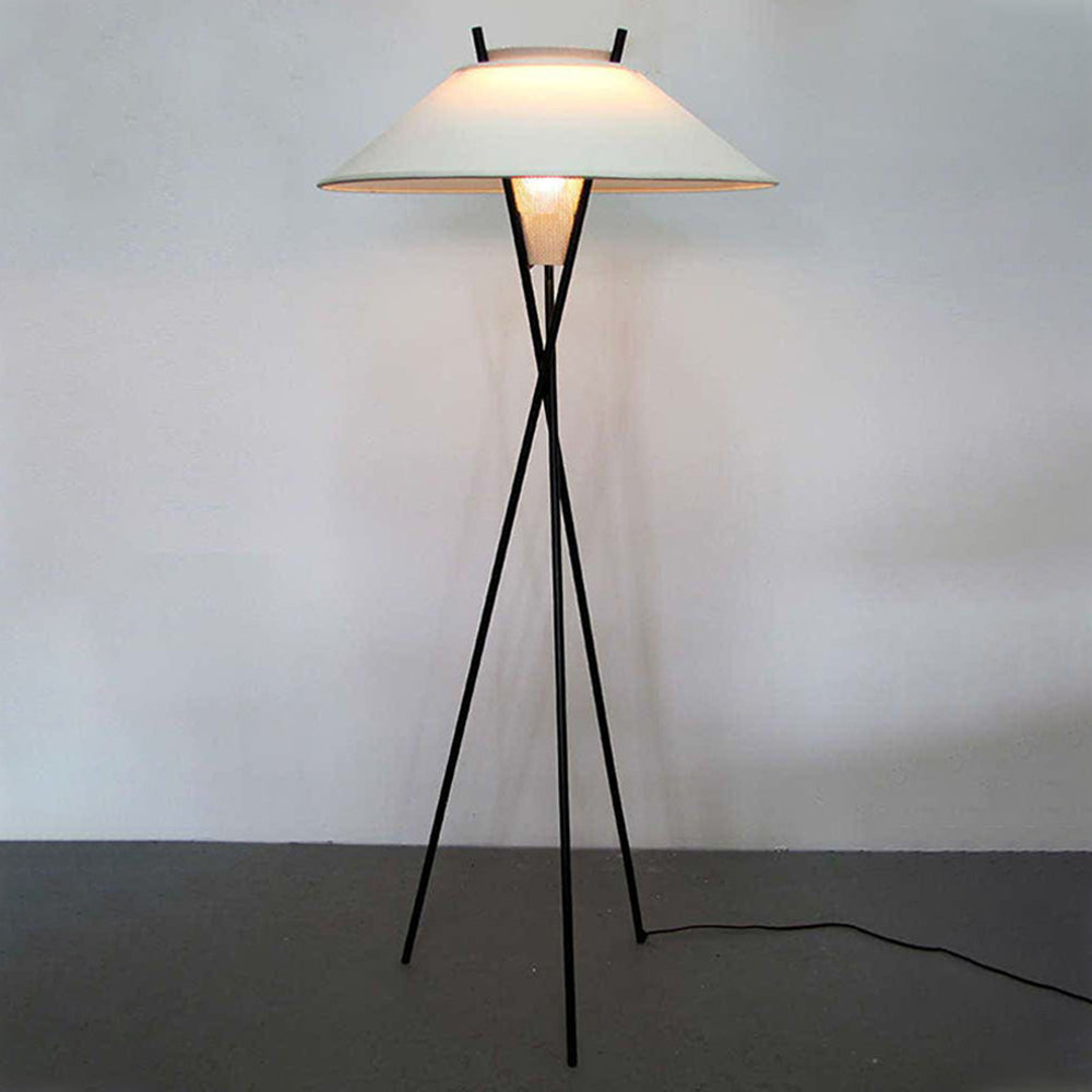 Carins Moderne LED Vloerlamp Metaal/Stof Wit Slaap/Woon/Eetkamer