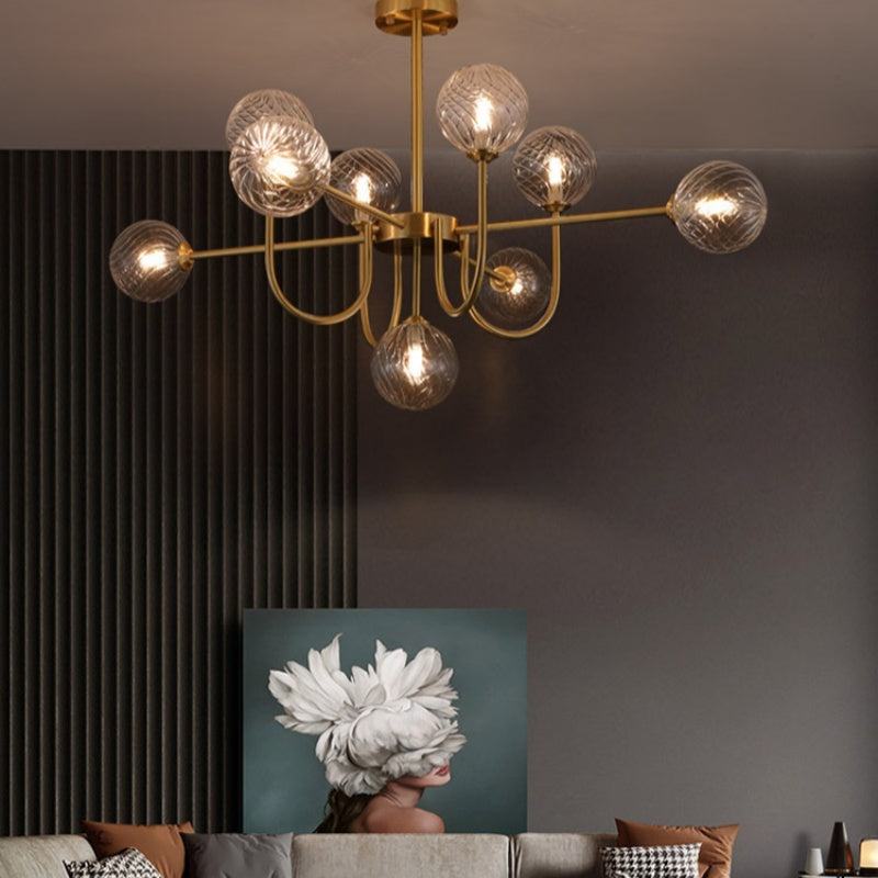 Valentina Moderne LED Kroonluchters Goud Glas Woon-/Eetkamer