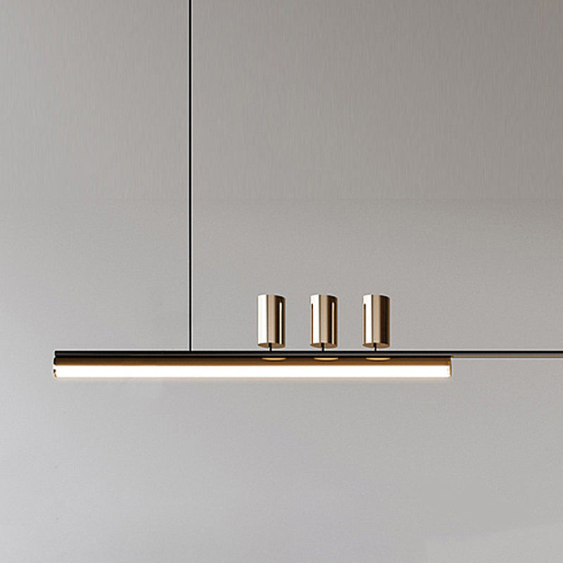 Freja Modern Lang LED Hanglampen Zwart Metaal Eetkamer Ruimte