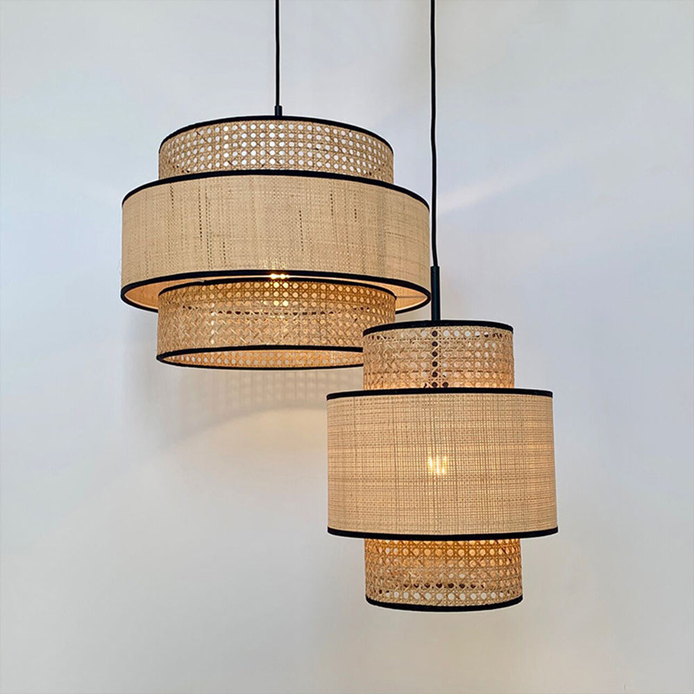 Ritta Ronde LED Hanglamp Rotan Metaal  Slaapkamer Eetkamer