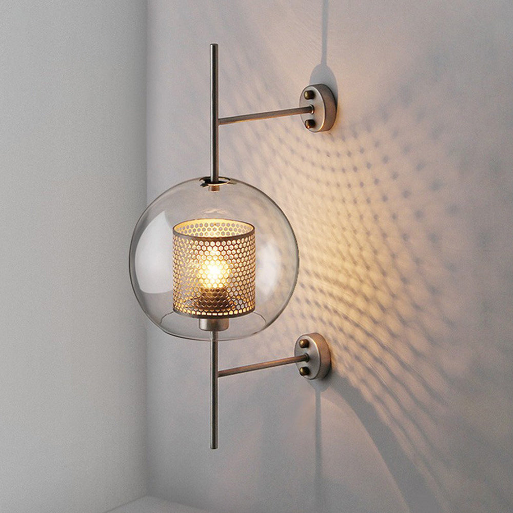 Oneal Moderne Bol LED Wandlamp Metaal/Glas Silver/Goud Slaap/Woon/Eetkamer
