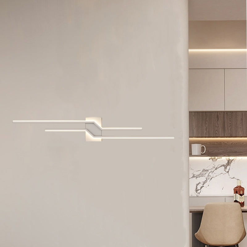 Alana Industriele LED Wandlamp Zwart/Wit Metaal Woon/Slaapkamer