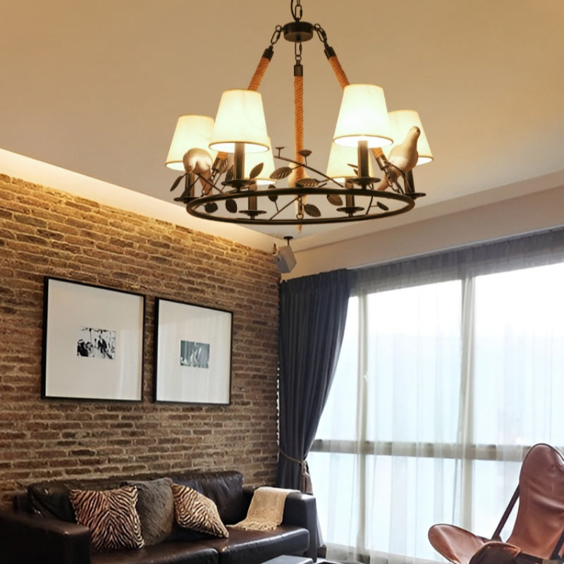 Epoch Vintage LED Kroonluchters Zwart Metaal Woonkamer/Badkamer