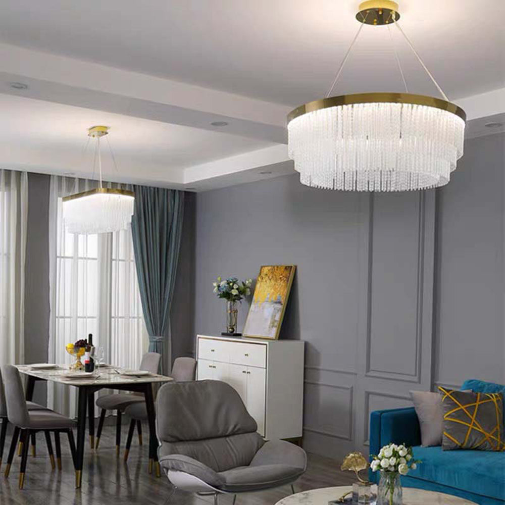 Colon Moderne Art Deco Hanglamp Goud Metaal/Kristal Woonkamer