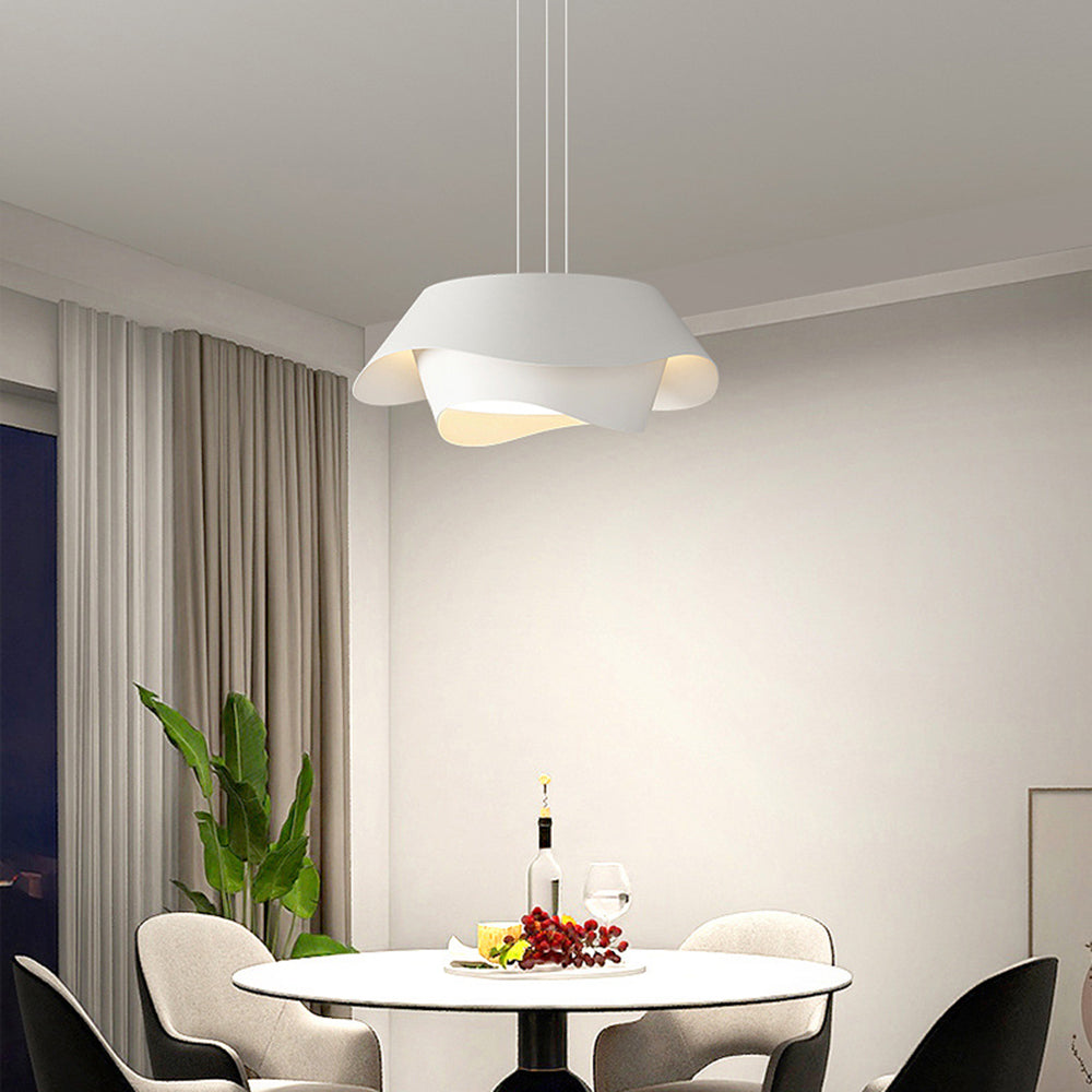 Bella Art Deco Bloemvorm Metalen Hanglamp, Wit, Woonk/Eetk/ Slaapkamer