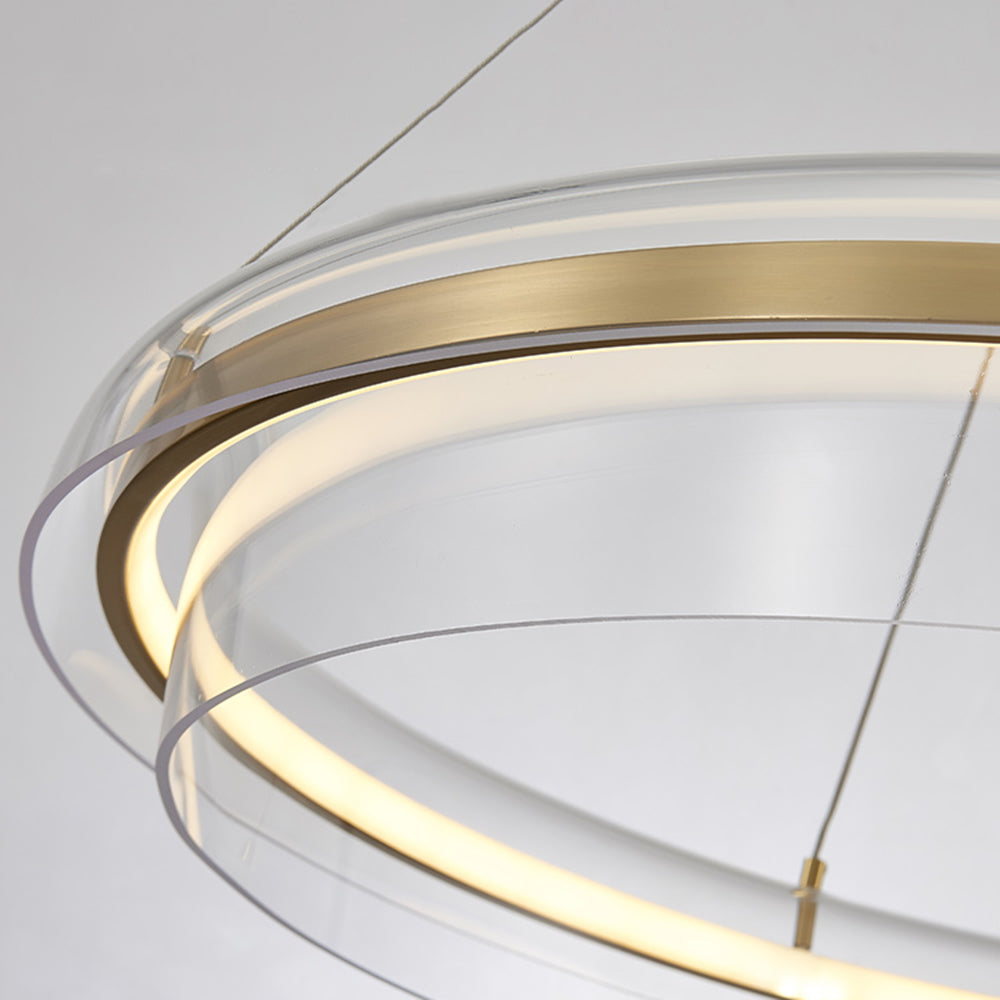 Arisha Minimalist Annular Metal Pendant Light,Gold