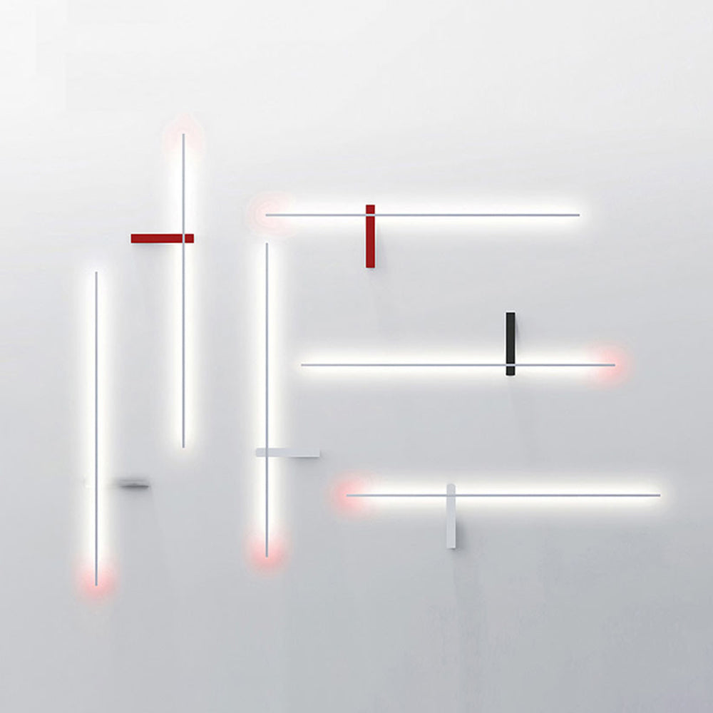 Edge Industriele LED Wandlamp Wit/Zwart/Rood Woon/Slaapkamer Metaal&Acryl