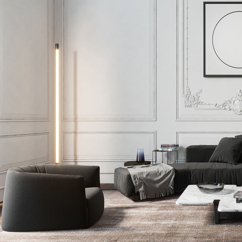 Edge Moderne Minimalistische Lineaire Zwart/Goud Metalen Vloerlamp