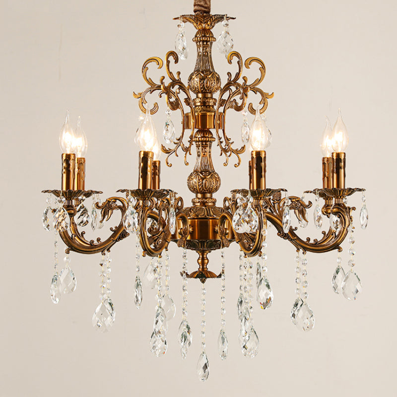 Silva Modern Europees Design LED Kroonluchter Kristal Luxe Goud Brons Woon-/Eetkamer/Slaapkamer