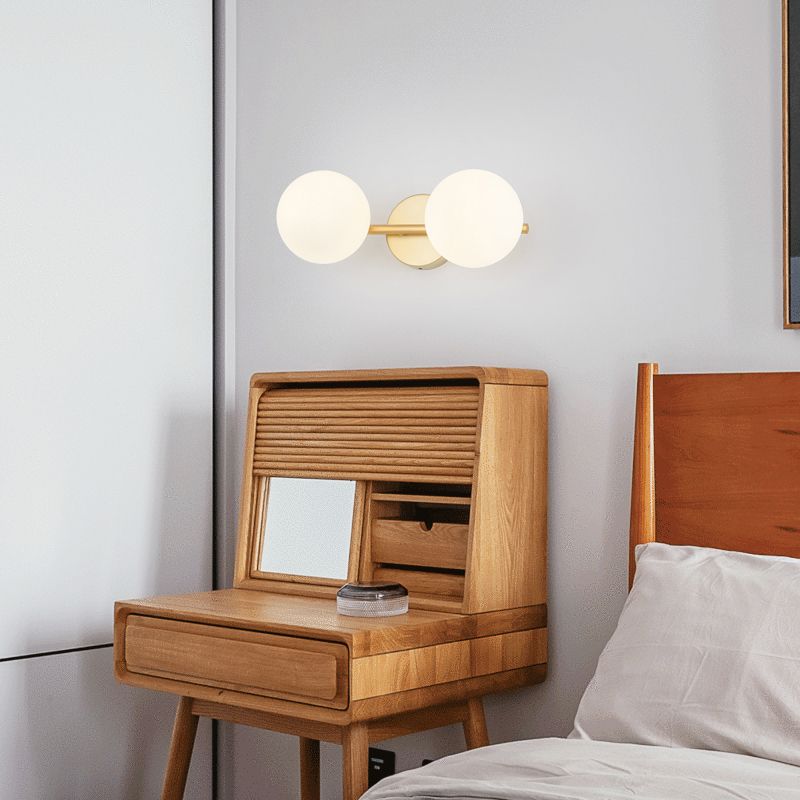 Valentina Ronde Kleine LED Wandlamp Metaal Glas Eetkamer Woonkamer
