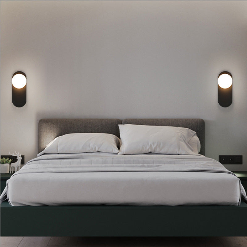 Valentina Moderne LED Wandlampen Zwart/Goud Glas Slaapkamer/Woonkamer