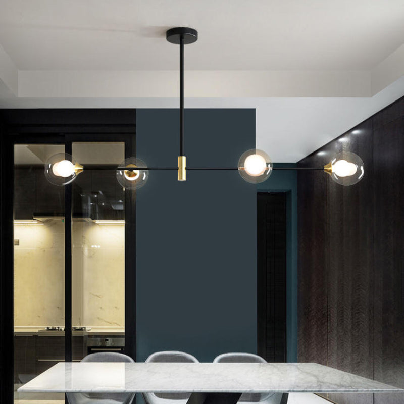 Valentina Design Hanglamp Metaal/Glas Zwart Eetkamer/Slaapkamer