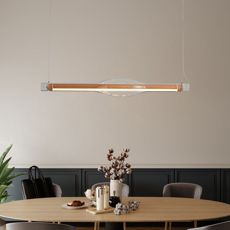 Edge Moderne Buisvormige LED Hanglamp Zwart Metaal Slaapkamer
