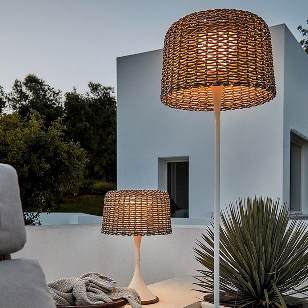 Ritta Retro LED Vloerlamp Zwart Wit Metaal Slaapkamer Woonkamer