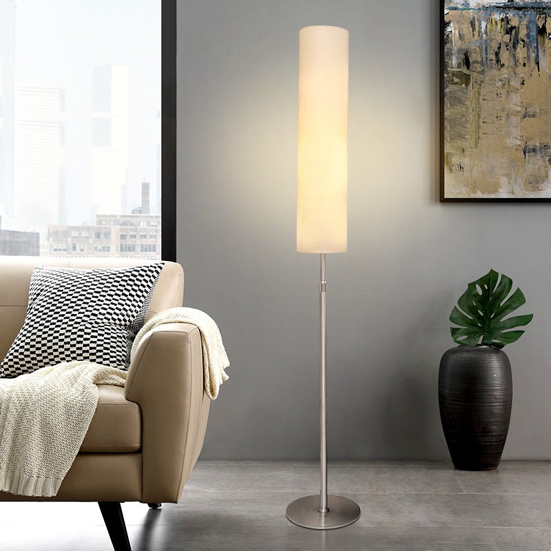Eryn Moderne Cilindervormige Vloerlamp Metaal/Stof Slaapkamer