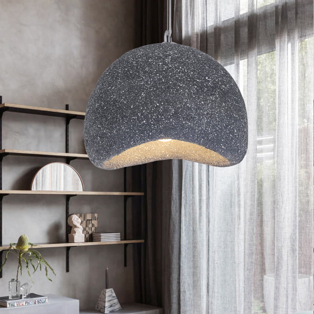 Byers Wabi Sabi Brood LED Hanglamp Blauw/Grijs Hars Woonkamer
