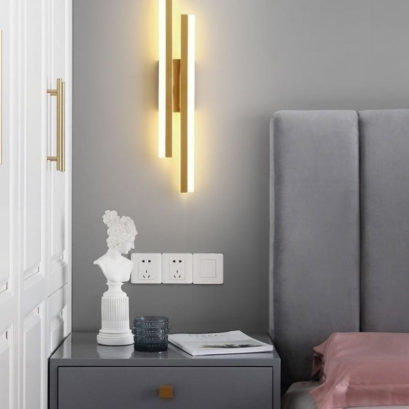 Alana Minimalistische Industriele LED Wandlamp Zwart/Wit Woon/Slaapkamer Acryl/Metaal