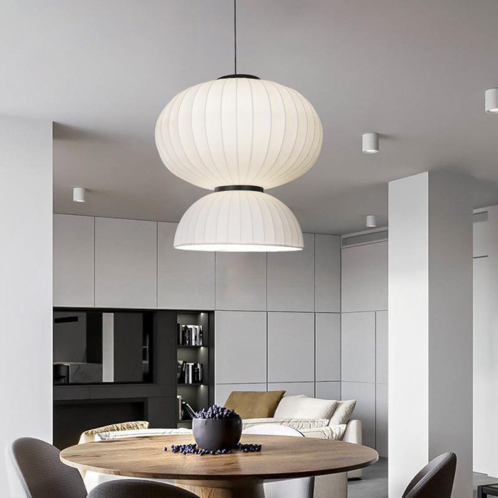 Renée Moderne LED Hanglamp Metaal/Kunstzijde Wit/Zwart Slaap/Woon/Eetkamer