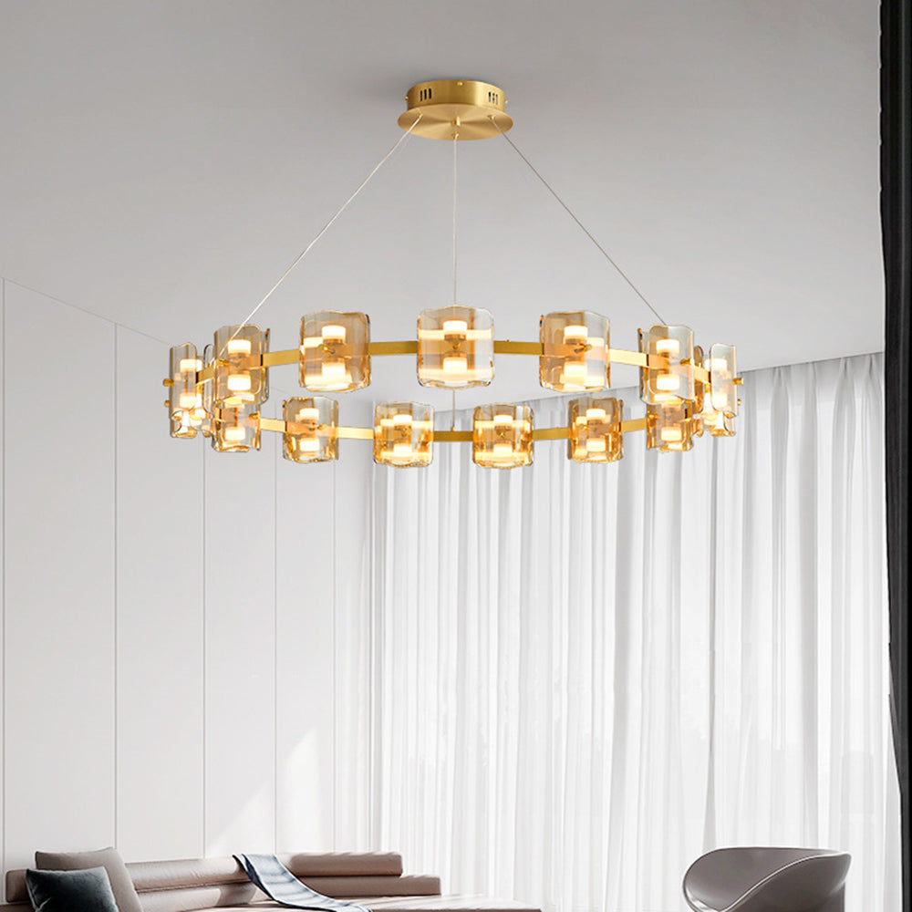 Evette Moderne Design Minimalistische Ronde Hanglamp Metalen/Glas Zwart/Goud Slaap/Eetkamer