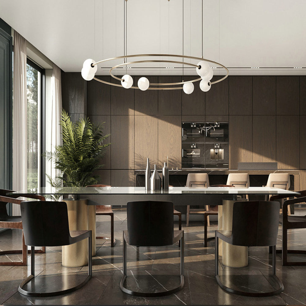 Valentina Moderne Ronde LED Hanglamp Goud/Zwart Metaal/Glas Slaap/Woon/Eetkamer