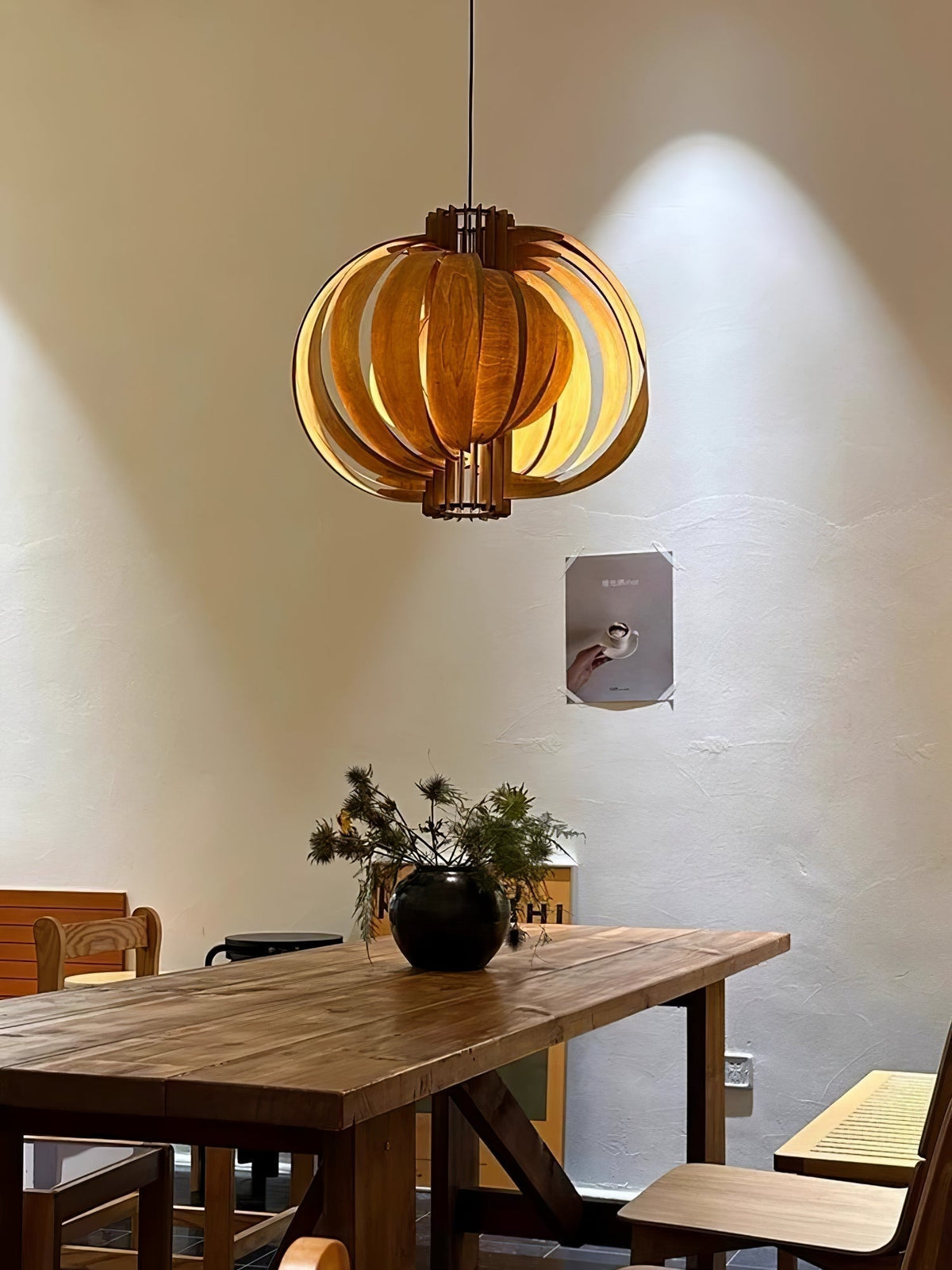 Ivraeus Premium elegantie Ring Houten hanglamp
