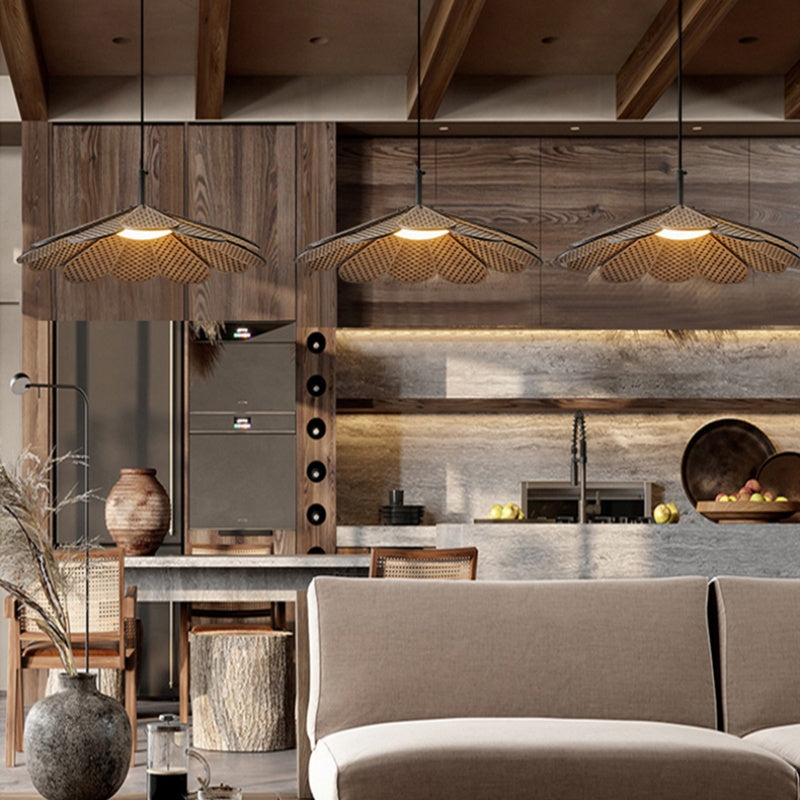 Ritta Vintage LED Hanglampen Walnoot Hout Slaapkamer/Bar/Theekamer