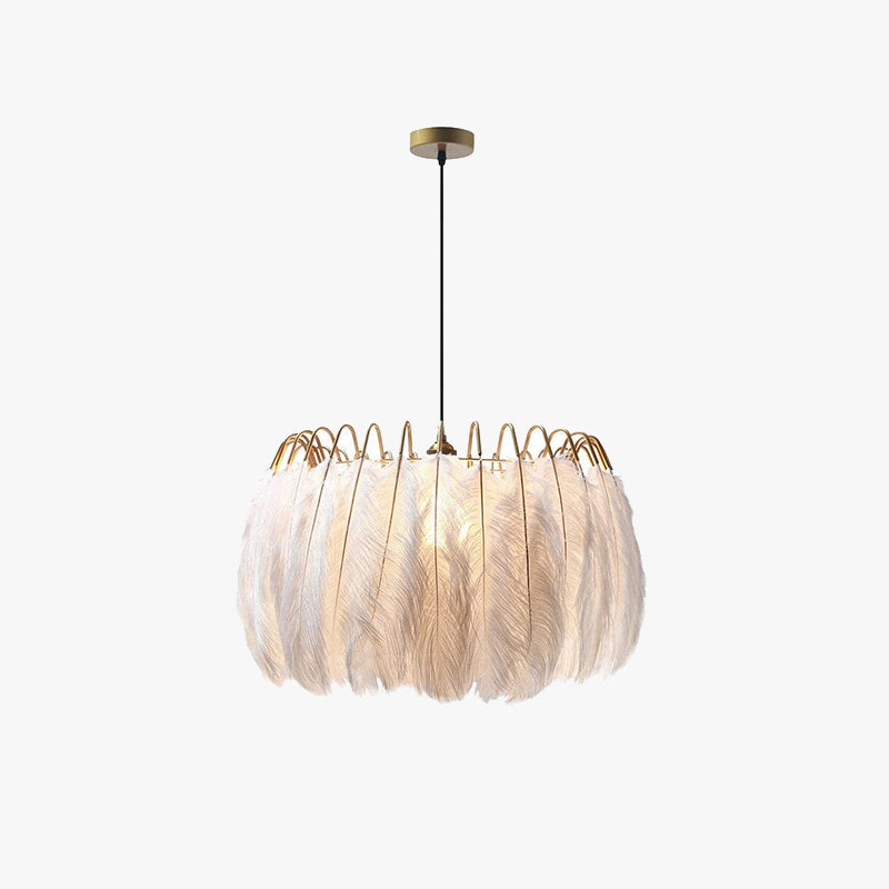 O'Moore Moderne Crown Shaped Hanglampen Zwart/Wit Metaal Veren Slaapkamer