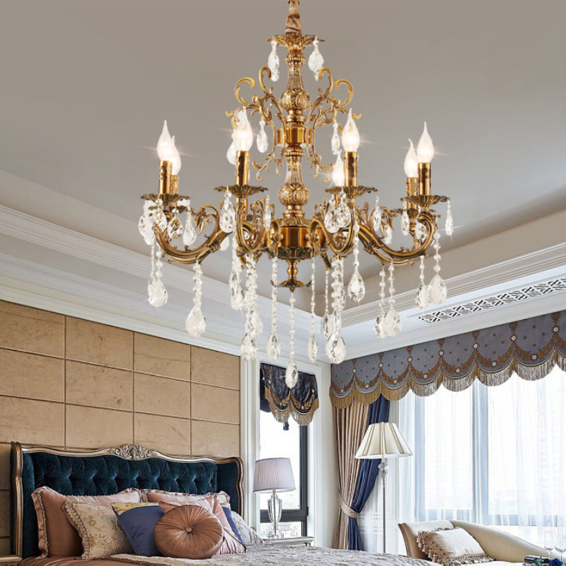 Silva Modern Europees Design LED Kroonluchter Kristal Luxe Goud Brons Woon-/Eetkamer/Slaapkamer