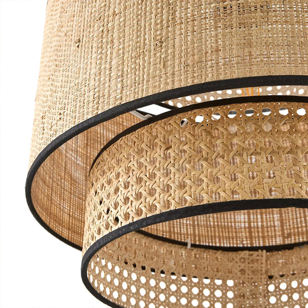 Ritta Ronde LED Hanglamp Rotan Metaal  Slaapkamer Eetkamer