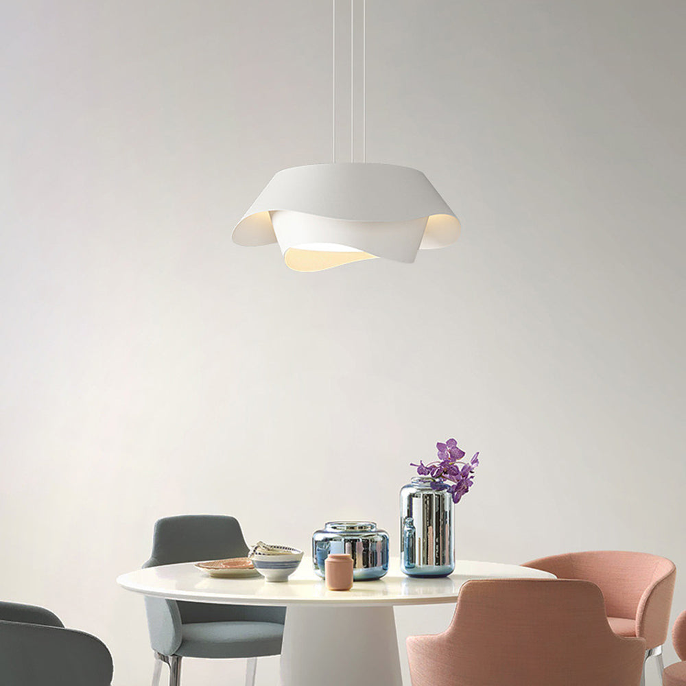 Bella Art Deco Bloemvorm Metalen Hanglamp, Wit, Woonk/Eetk/ Slaapkamer