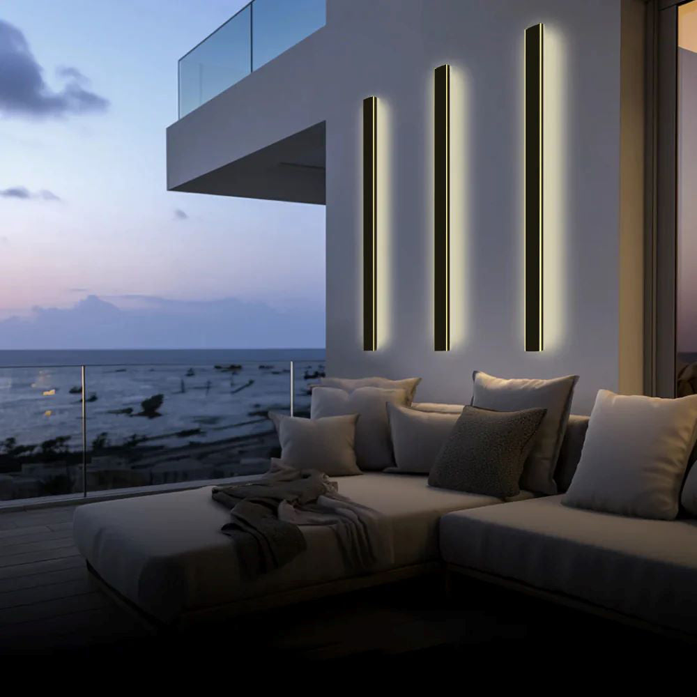 Edge Moderne Design LED Wandlampen Zwart Metaal Tuin Hal