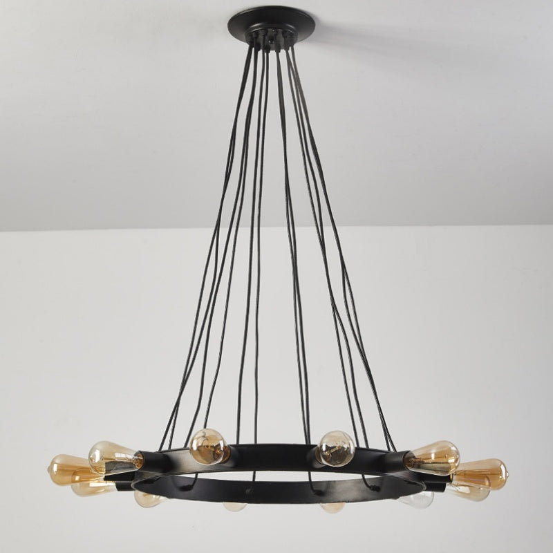 Alessio Vintage LED Kroonluchters Bruin Metaal Woonkamer/Bar