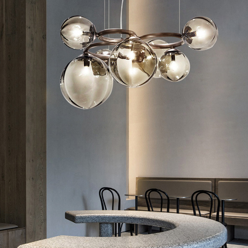 Valentina Moderne Design LED Wave Hanglamp Metaal/Glas Wit/Goud Woon/Slaap/Eetkamer