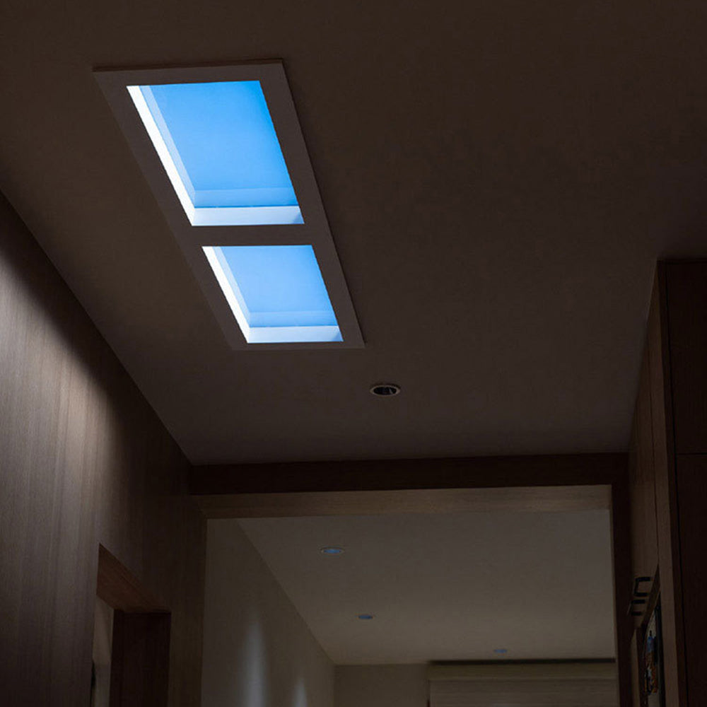 Edge Modern LED Plafondlamp Zwart&Blauw Woon/Bad/Eetkamer Metaal&Acryl