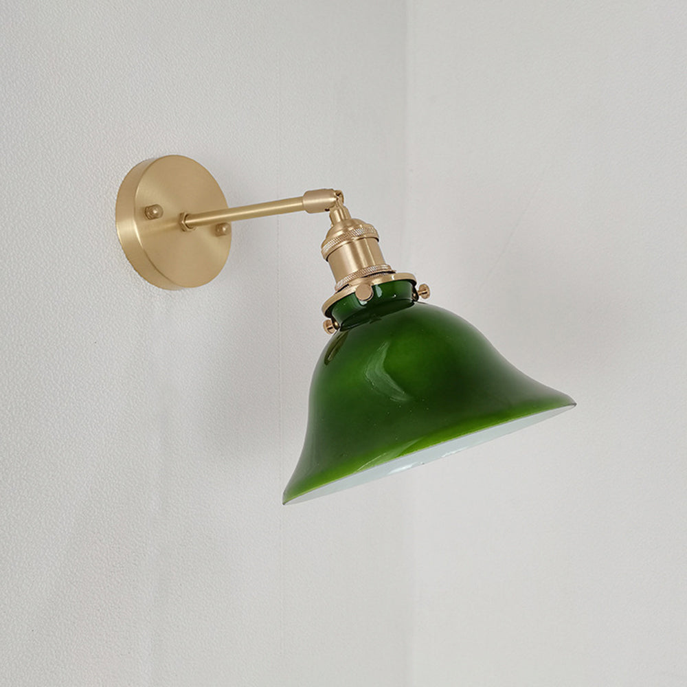 Brady Vintage Design LED Wandlamp Groen Wit Glas Metaal Eetkamer