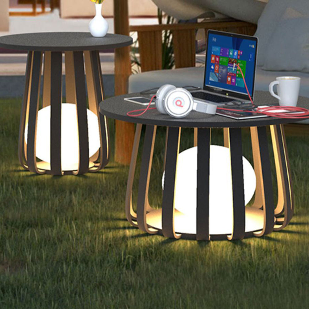 Orr Tabel Moderne LED Vloerlamp Zwart Metaal  Buiten