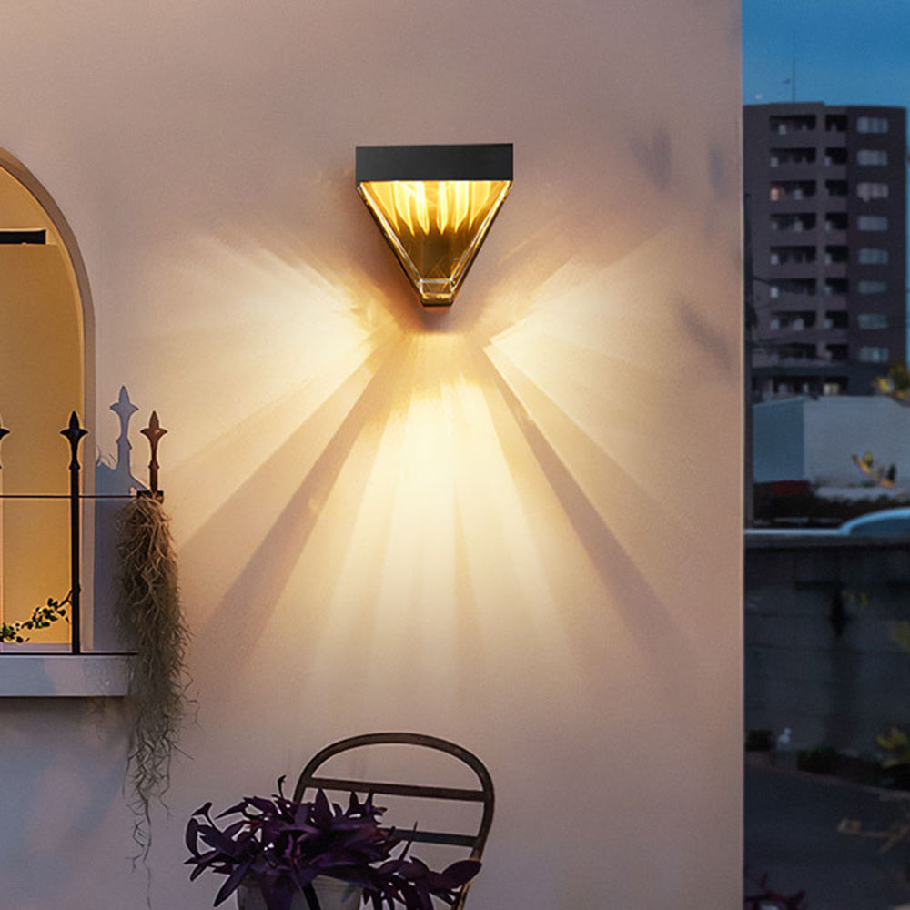 Orr Moderne Design LED Wandlamp Metaal Crystal Zwart Buiten