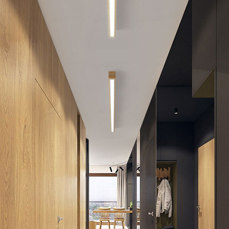 Edge Moderne LED Plafondlampen Houten Metaal Slaapkamer Woonkamer