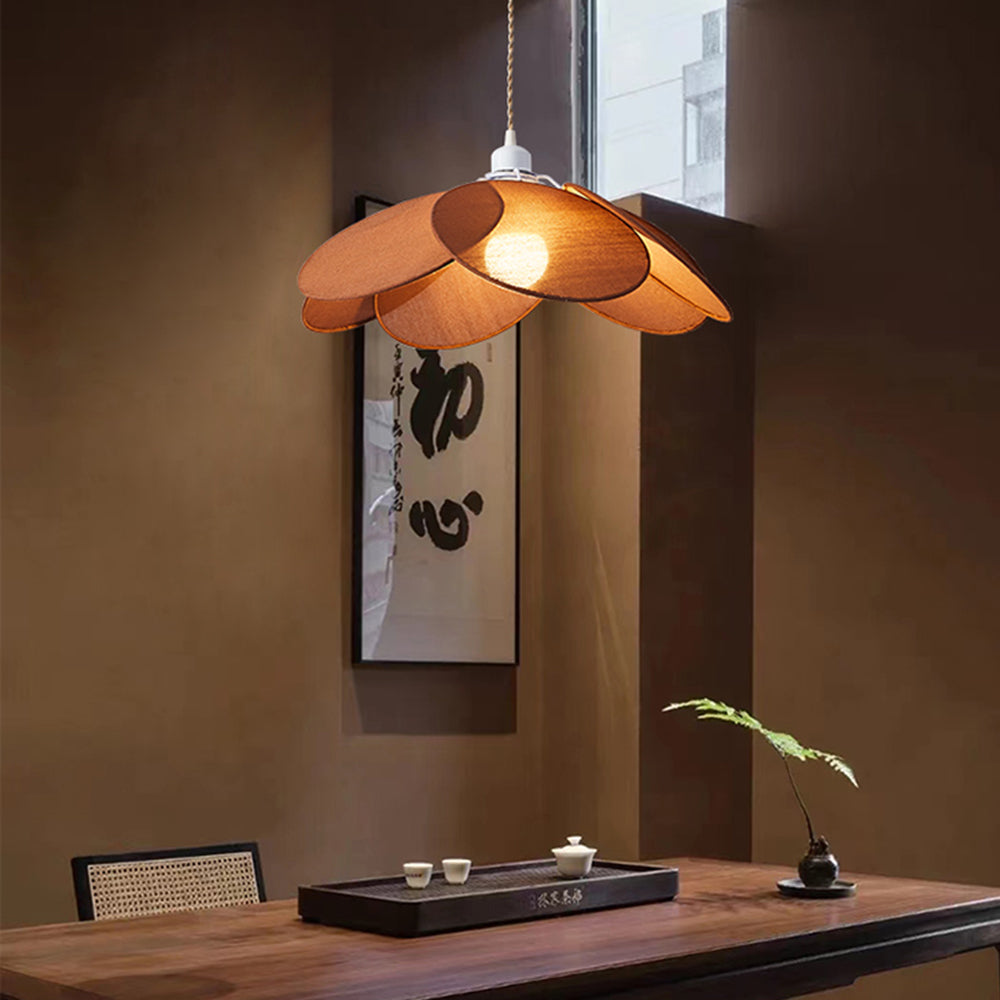 Renée Design LED Hanglamp Oranje/Bruin/Beige Metaal/StofWoon/Slaapkamer