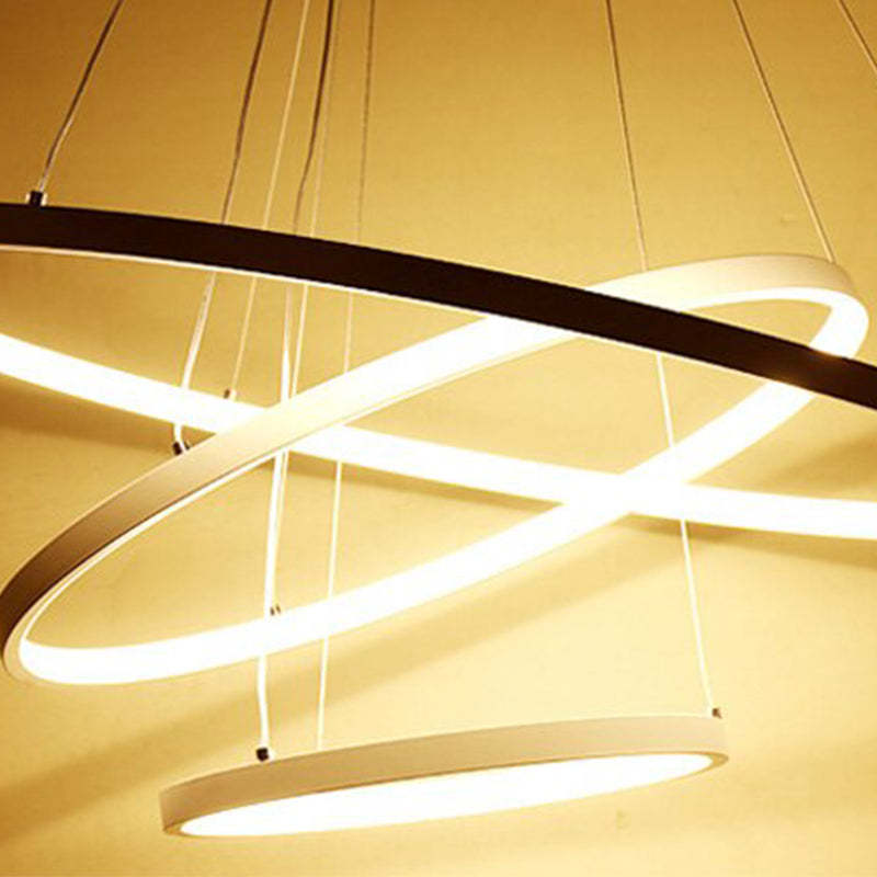 Arisha Design LED Hanglamp  Gouden Wit Zwart Metaal Glas Eetkamer