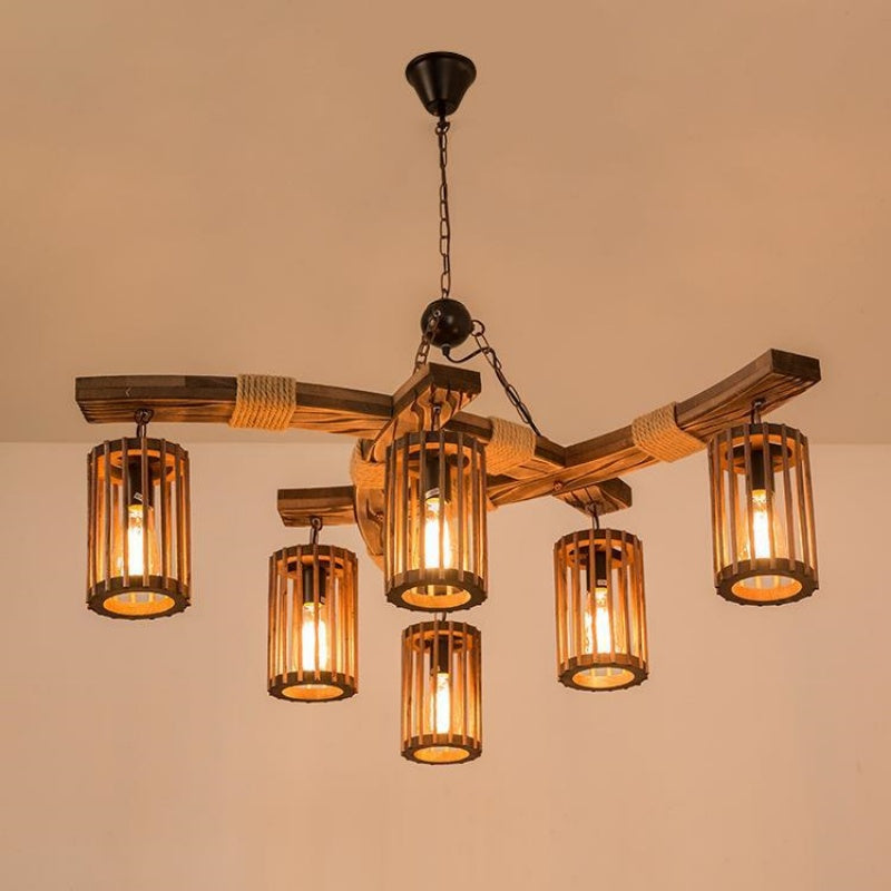 Austin Retro LED Kroonluchters Hout Restaurant/Woonkamer/Bar