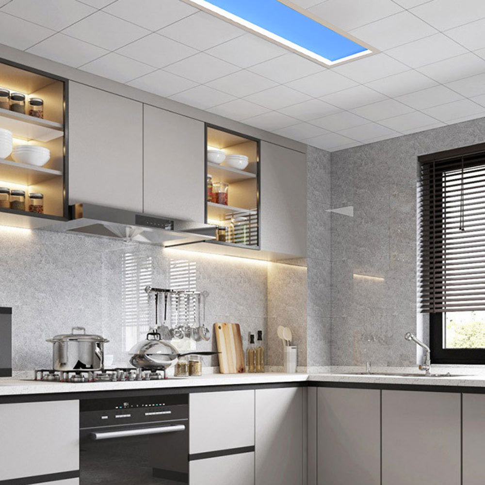Edge Modern LED Plafondlamp Zwart&Blauw Woon/Bad/Eetkamer Metaal&Acryl