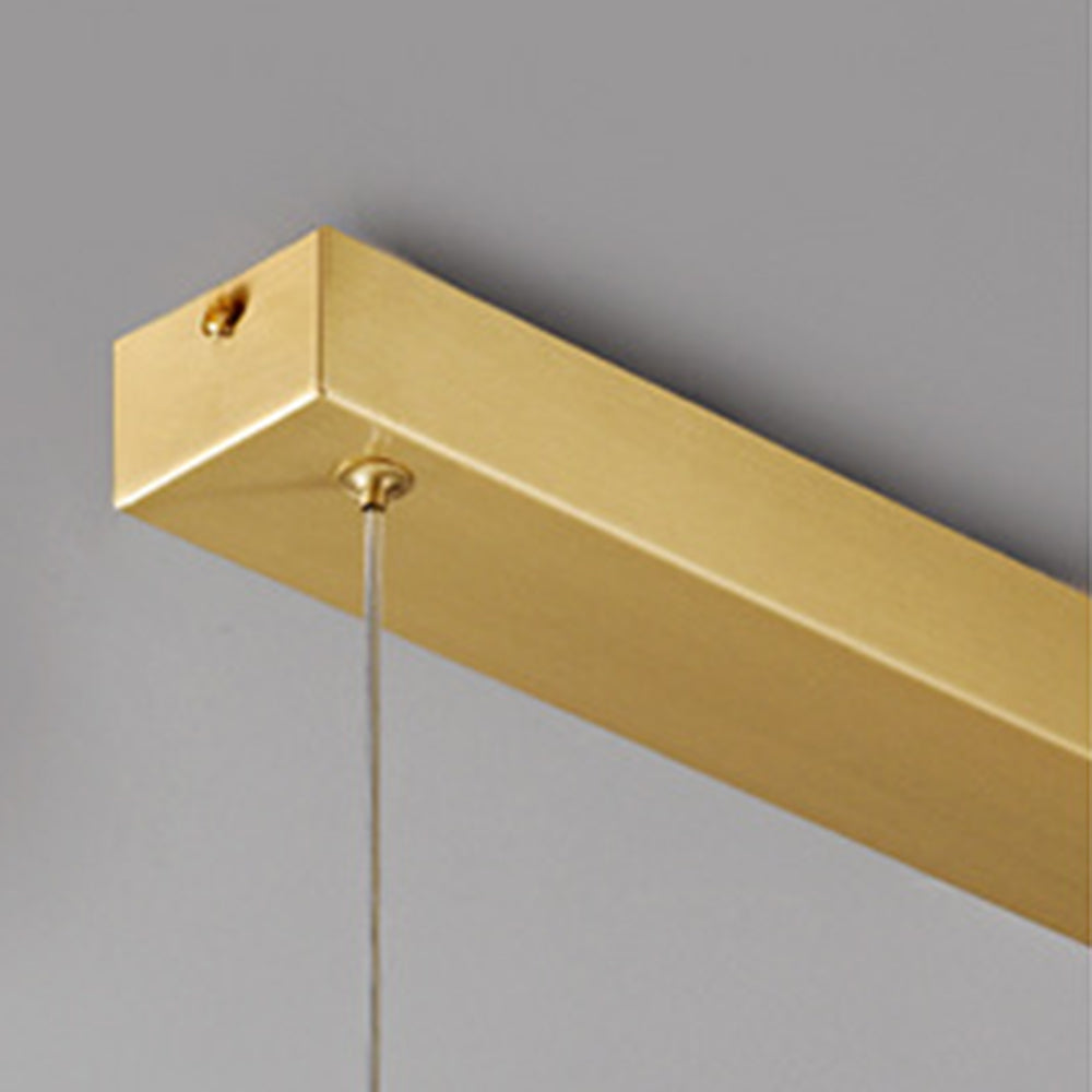 Evette Moderne Minimalistische Rechthoekige Hanglamp Metaal/Glas Goud Slaap/Eetkamer