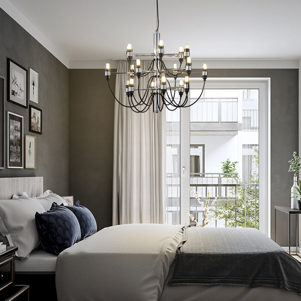 Alessio Retro Design Hanglamp Lineaire Metalen Zwart Eet/Woonkamer
