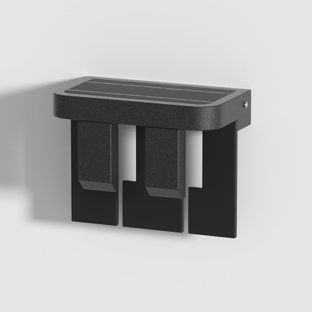 Orr Moderne Wandlamp Zonne Energie Zwart Metaal Balkon/Tuin