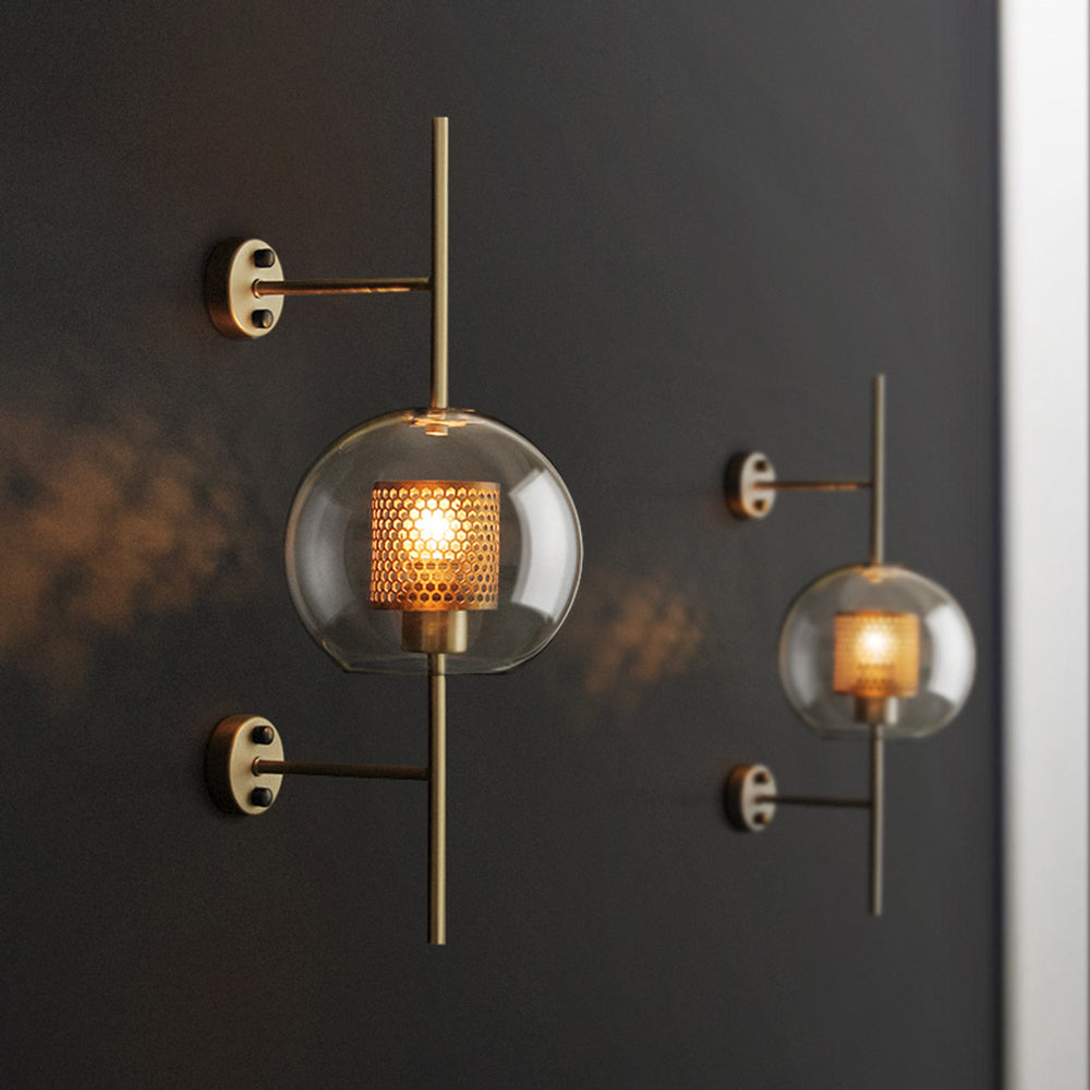 Oneal Moderne Bol LED Wandlamp Metaal/Glas Silver/Goud Slaap/Woon/Eetkamer