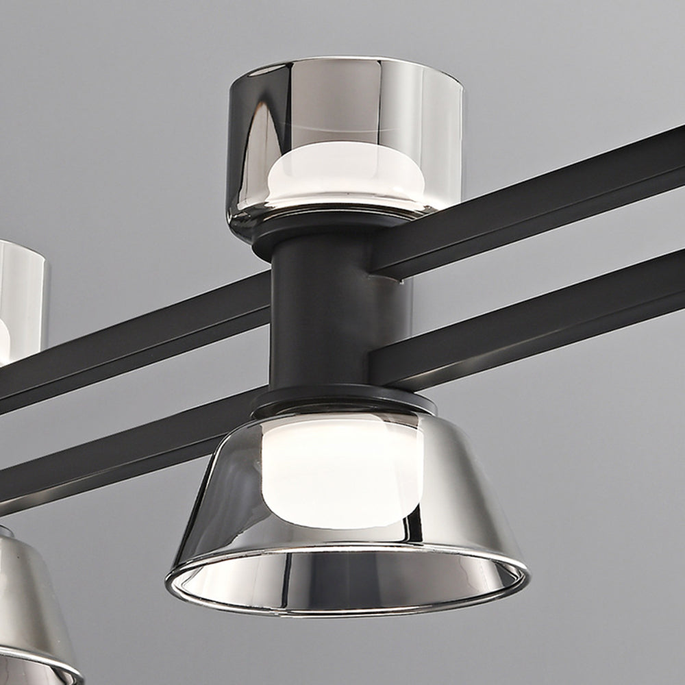 Evette Moderne Design Lineaire Hanglamp Metalen/Glas Zwart/Goud Eetkamer