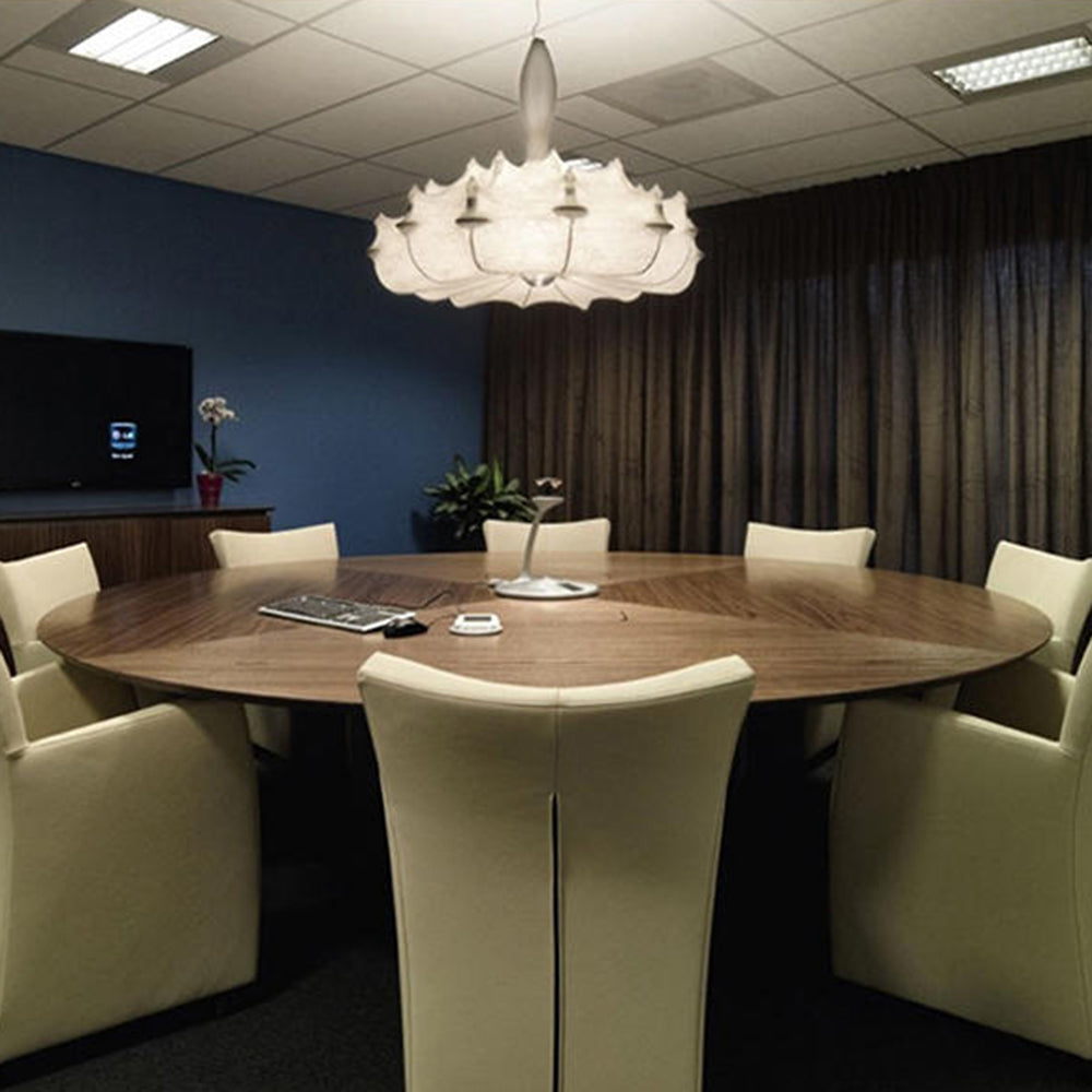 Renée Moderne Bloem LED Hanglamp Metaal/Stof Wit Slaap/Woon/Eetkamer