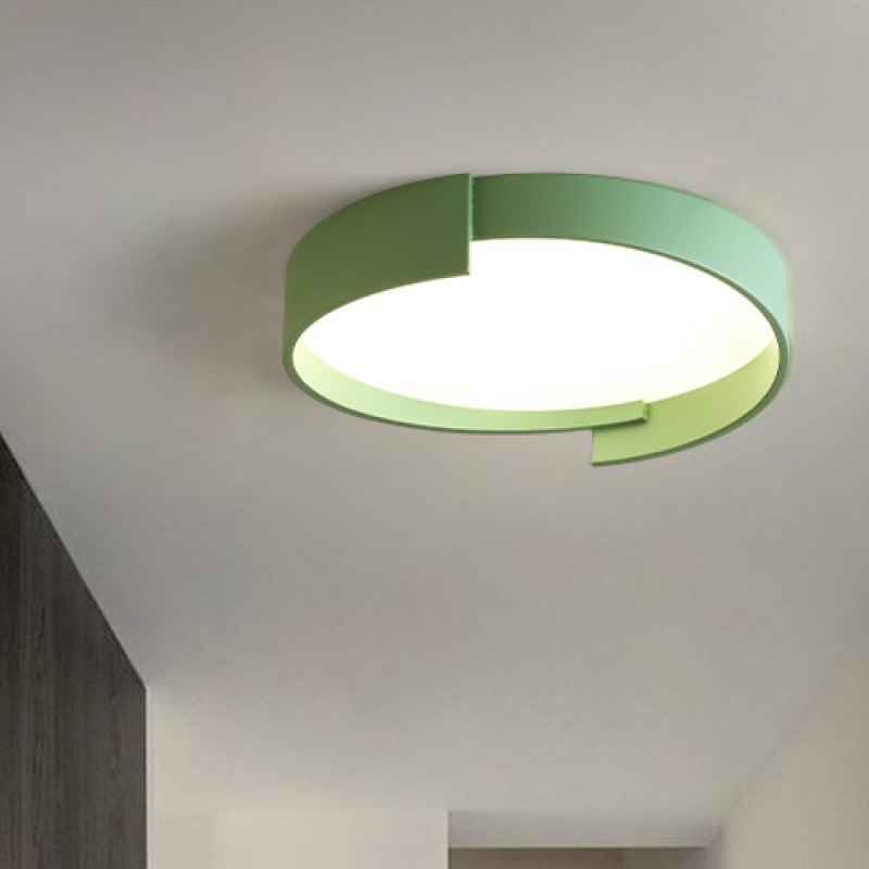 Quinn Moderne  Eenvoudig Ronde LED Plafondlampen Wit/Grijs/Groen Metaal Slaapkamer