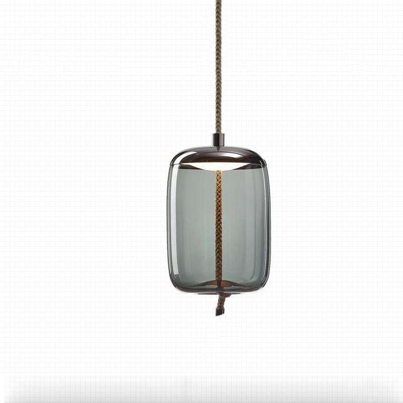 Valentina Ronde LED Hanglampen Blauw Metaal Glas Eetkamer Woonkamer